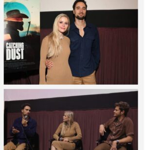 Erin Moriarty Instagram - I peaked in life at age 30; it’s a blessing and a curse. (Where do you go after reaching the Mount Everest of happiness?) Love these two so much and these worlds colliding made me giddy. Catching Dust is OUT NOW. Run don’t walk. (upon investigation I have no resolve for those who spotted the distorted BG in the first post and these shots are too good to deprive you of them: Quaido the rockstar moderator, in all his glory)