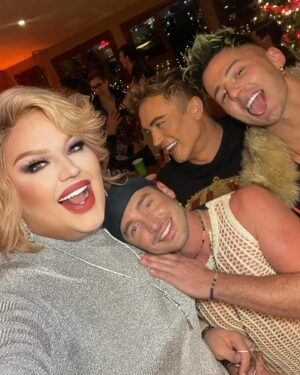 Eureka O'Hara Instagram - “Cheers to a Non-Alcohol and authentic New Year surrounded by the love of family and chosen family. Here’s to the beautiful journey ahead, embracing our true selves, and creating new memories. I’m so thankful for the hard year I’ve had, but even more thankful for the new friends and #fambam that have seen me through unconditionally.  I’m so excited for the new year and New Face, Thank you @drpatrickkdavis 
.
#🐘👑 
#💜🏳️‍⚧️
Dress and Jewelry Style @theplusbusboutique 
Cosmetics @esthers_styles . #recovery #mentaljourney #ChosenFamilyLove #NewYearNewJourneys