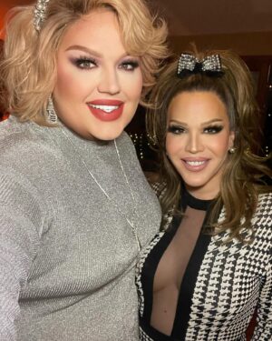 Eureka O'Hara Instagram - “Cheers to a Non-Alcohol and authentic New Year surrounded by the love of family and chosen family. Here’s to the beautiful journey ahead, embracing our true selves, and creating new memories. I’m so thankful for the hard year I’ve had, but even more thankful for the new friends and #fambam that have seen me through unconditionally.  I’m so excited for the new year and New Face, Thank you @drpatrickkdavis 
.
#🐘👑 
#💜🏳️‍⚧️
Dress and Jewelry Style @theplusbusboutique 
Cosmetics @esthers_styles . #recovery #mentaljourney #ChosenFamilyLove #NewYearNewJourneys