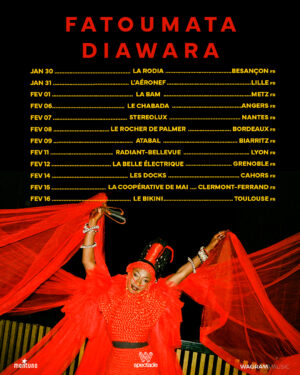 Fatoumata Diawara Instagram - Tellement reconnaissante pour cette tournée d'été incroyable! 🎤❤ Les émotions sur scène, juste magiques. ✨ Heureuse d'annoncer quelques dates de ma tournée 2025 en France. Hâte de vous voir l'année prochaine! À très vite! 🙏❤