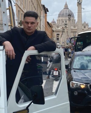 Flula Borg Instagram - Say hallo to Bishop Crane. He is not a nice person. Meet him in My Spy:The Eternal City on @primevideo.