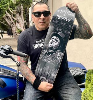 Franco Delgado Instagram - The Two Hanks are reunited once again. @hankvonh, wish you were here, thank you for letting me be a part of your world. Thank you @nielsdeppe and @turbojugend_skateanddestroy for this awesome keepsake. @jeangenus @phillieofficial & @stuntboye, sending love always! #neverforgethankvonhell #hankvonhelvete #hanserikdyvikhusby #turbojugendworldwide #turbojugendkolding #hankloza  #frankieloyal #mayansmc