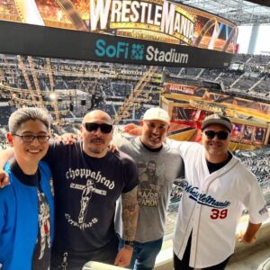 Franco Delgado Instagram - I had the most epic weekend Wrestlemania with some epic people. Thank you @shelbymichael_mua and @thehowardhan for a righteous time. @wwe #wrestlemania #choppahead #madsonsunglasses