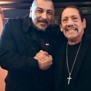 Franco Delgado Instagram - He’s always humble, kind and gracious. Always a pleasure to run into this Gent. @officialdannytrejo  #dannytrejo #frankieloyal #toddgraves #aenetworks #mayansmc