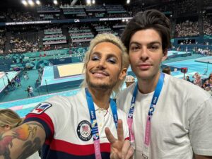 Frankie Grande Instagram - SO grateful to have been able to witness the unbelievable athletes competing in these Olympic Games with the people I love most 💕🇫🇷✨