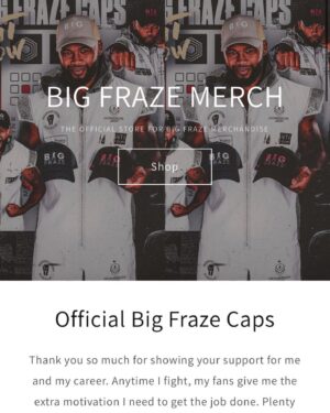 Frazer Clarke Instagram - B I G F R A Z E caps 

available now 🧢

Link in bio 

After hundreds of request the hats are now available thank you all for your support always 👊🏽💙