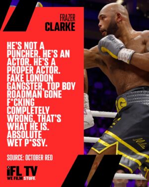 Frazer Clarke Instagram - It's safe to say, @FrazerClarke isn't a big fan of @DavidAdeleye 😬

Is that a fight you'd like to see in the future?

#BritishBoxing | #HeavyweightBoxing | #BoxingHype