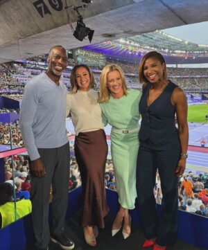 Gabby Logan Instagram - First few days in Paris has been exceptional with these great people. This Olympics is living up to its billing. @bbcsport @paris_olympics_2024