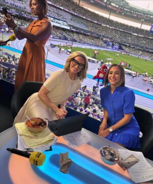 Gabby Logan Instagram - First few days in Paris has been exceptional with these great people. This Olympics is living up to its billing. @bbcsport @paris_olympics_2024