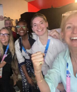 Gabby Logan Instagram - First few days in Paris has been exceptional with these great people. This Olympics is living up to its billing. @bbcsport @paris_olympics_2024