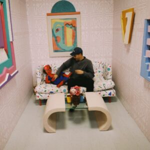 Gabe Saporta Instagram - Took Spider-Man to the art show.