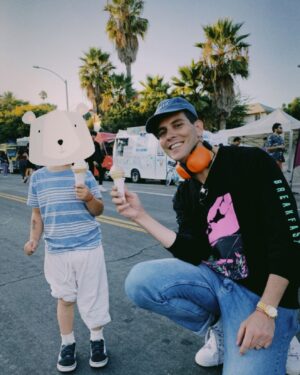 Gabe Saporta Instagram - dad delivers. 🍦🍦🍦