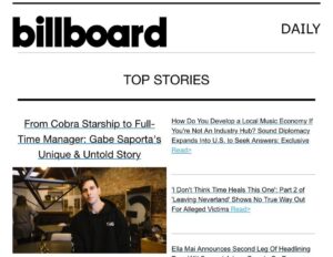 Gabe Saporta Instagram - Nice write up on the squad today in Billboard. Thank you for rooting for us. Love you all 💞 Lincoln bio