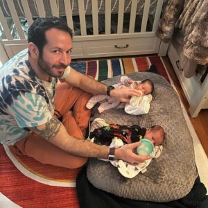 Gabourey Sidibe Instagram - Happy 1st Father’s Day to @brandontour who wanted these babies so much, he would’ve carried them for us.  He knew they’d be twins before our 1st ultrasound.  Every night he talked to them through my belly button.  He made them a playlist to make them dance in there. He made every appointment and listened to all the doctors instructions as I slowly became too dumb with Mommy Brain to pay attention. He was already a father, before they were even born. Now that they’re here, he is present for every feeding, giving each baby equal quality time and attention. He fathers them and he fathers me too.  Making sure I’m drinking water, nap, making sure I eat, reminding me not lift anything too heavy, etc. He’s not just a good father because he does any of those things but because he is consistently considering, caring and showing up for all of us. It’s been an honor watching his growth from Man, to Husband, to Dad. Cooper, Maya and I are so lucky to have him!! 👶🏽💕🧔🏻‍♂️💕👶🏻

Also, how is it possible that men get sexier when they hold a baby??!?!??