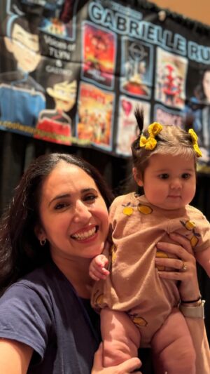 Gabrielle Ruiz Instagram - Vivienne has entered the building! Come say hi at our booth today! #stlv 

Thank you to @coolwatersprods @creationent my local family @the_real_fab_mrs._p @rebelry_24 for all of your support and help. Being a working mom takes a village and takes a lot of love! 

#gabrielleruiz #workingmom #startrekconvention #startrek #startreklowerdecks #lowerdecks #vulcan #tlyn #lasvegas