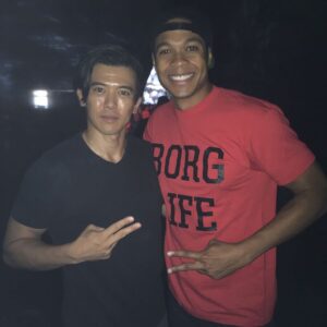 Gaku Space Instagram - Cyborg Ninja congratulates Cyborg!
Shout out to @rehsifyar for his success in Justice League as Cyborg!
I met him at AsiaPop Comicon, Manila, Philippines on August. He's one of the nicest & most humble people I've ever met. He deserves all the success & there's an amazing acting career ahead of him, no doubt!
📷: @asiapopcomicon 
#overwatch #genji #cyborgninja 
#justiceleague #victorstone #cyborg 
#rayfisher #gakuspace #borglife 
#asiapopcomicon #manila #philippines 
#actorslife #inspiration #breakthrough  #madeinhollywood #ineedtocatchup
