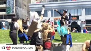 Gaku Space Instagram - Crashed Overwatch Cosplayers gathering @animeexpo 
This is a fan's point of view from yesterday's post!
I didn't expect this reaction when I made a surprise visit.
I felt being loved.
Thank you, love you guys too!!!
#overwatch #genji
#cosplayers #gathering #animeexpo 
#overwhelmed #by #fans #passion #excitement #energy 
#lovefans #appreciatefans 
Thank you @boreokookies for sharing the clip with me!