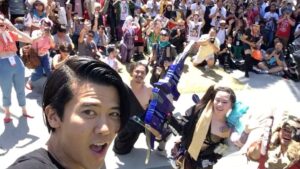 Gaku Space Instagram - Crashed Overwatch Cosplayers Gathering at @animeexpo
Look how many Overwatch cosplayers there are!
It was a surprise visit, but I was very welcomed by these incredible, passionate & fun people.
Thank you guys for supporting Overwatch community!!
Genji got so many healings!!
#overwatch #genji 
#animeexpo #cosplayers #gathering
#appreciatefans #lovefans 
#withoutfans #weareworthless