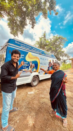 Gangavva Instagram - Gold rate Today entha undo telsa miku ? 
Value Gold brings to you TELANGANA’S FIRST MOBILE GOLD BUYING SERVICES FOR RURAL AREAS. An innovative solution to leverage gold with great ease for emergencies or financial needs.
VALUE GOLD MOBILE VAN: Sell Gold on the Go and Get instant Money
Just in 3 Simple Steps!
•	Bring Your Gold
•	Test For Purity-Melt for Better Value
•	Immediate Cash Transfer

Do check out Value Gold’s first tour of mobile gold buying services now starting from karminagar district.
Date	Place	Venue Name
24th -27th June - Karimnagar	- Revenue Garden
28th-29th June - Pedapally - Govt Jr College Boys
1st -3rd July - Huzurabad - Govt High School
4th-5th July - Sircilla - Govt Jr College Boys
6th-8th July - Siddipet - Munnurukapu Samskhema Sangham

Don’t miss the opportunity to solve all your financial problems instantly and seamlessly
.
DOP : @madhualwaala 
Edit: @myvillageshow_anil 
Direction : @shivakrishnaburra 

#valuegold #ad #gangavva #anilgeela #myvillageshow