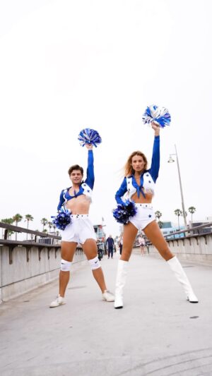 Garrett Clayton Instagram - Our audition dance to be the next Dallas Cowboy Cheerleaders 📣
Do you think we’d make the team?!? VOTE below ⬇️ 👀