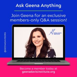 Geena Davis Instagram - The chance to ask Geena Davis anything you want is just a few clicks away! Become a GDI member today and you’ll gain access to an exclusive Q&A session with Geena on July 11. Sign up today at the link in our bio!