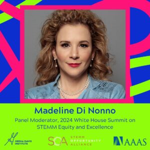 Geena Davis Instagram - Madeline Di Nonno, President & CEO of the Geena Davis Institute, is speaking today at the White House Summit on STEMM Equity & Excellence about the importance of entertainment media to encourage youth to pursue STEMM education and careers. If They Can See It, They Can Be It. #seeitbeit #girlsleadstem #STEMMForAll Tune in at the link in our bio.