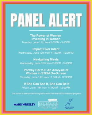 Geena Davis Instagram - PANEL ALERT🎙️ Join us for our 2024 Bentonville Film Festival Panels presented by @marswrigley! From topics on impact and empowerment to discussions with distinguished actors and creators, you won’t want to miss these panels! Get your tickets today at the link in bio.

#BFF2024 #BFF10 #BentonvilleFilmFestival #filmfestival #diversity #inclusion #panel #SeeitBeit