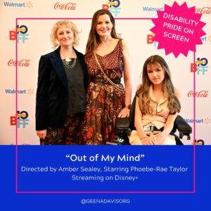Geena Davis Instagram - At this year’s @BFFFestival, the opening film was “Out of My Mind,” a coming of age film starring Phoebe-Rae Taylor as 12-year-old Melody, a 6th grader with cerebral palsy. Melody is non-verbal, but the film reminds us that what someone has to say is far more important than how they say it. During #DisabilityPrideMonth, we hope you’ll join us in celebrating all abilities and check out “Out of My Mind” on @DisneyPlus later this year!

#seeitbeit
