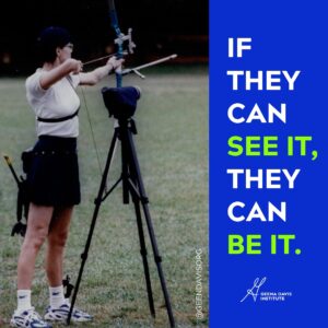 Geena Davis Instagram - We are loving all of the #archery talent on display at the #Olympics! 🏹 Did you know that movies featuring female archers like “Brave” and “The Hunger Games” led to a 105% increase in girls’ archery participation? On-screen representation can inspire people of all ages to pursue new opportunities and discover new interests, including Geena Davis! 🏹

#SeeItBeIt