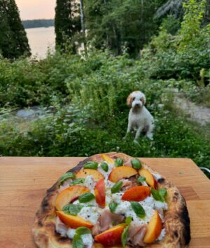 Geneviève O'Gleman Instagram - Soirée pizza au bord du Lac St-Jean!

L’été dernier, ma grande amie Caro m’a invitée pour faire du télétravail dans sa roulotte située sur le bord du Lac St-Jean… j’ai tellement aimé ça que c’est devenu mon rendez-vous annuel! 

Télétravail le jour, et dès que je ferme mon portable, j’enfile mon maillot et je plonge dans le lac!

De retour cette année, on a enchaîné les bonnes bouffes et les bons moments ensemble. 

Hier soir, un verre de blanc à la main, on s’est amusées à faire des pizzas sur sa petite terrasse, sous la supervision de son Double Doodle Pauline (alias Popo!) 

Notre création : pizza blanche, burrata, prosciutto, pêches, basilic et huile d’olive. Un délice!

Et en passant @ricardocuisine ton four à pizza est parfait! 👌🏻👌🏻

J’adooooore venir au lac !! 

Geneviève xx