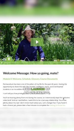 Geoff Lawton Instagram - Join Geoff for a journey into permaculture design! This is the first Online Permaculture Design course Geoff has taught in nearly two years, and it's the only one scheduled for 2024. Don't miss out! Follow the links in his bio or visit discoverpermaculture.com for all the details. And, if you decide to enroll, use the code INSTA150 for a $150 discount on tuition. 

#permaculture #discoverpermaculture #permaculturecourse #permaculturedesign #onlinecourse #sustainable #sustainableliving #greenliving