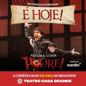 George Sauma Instagram - É HOJE O DIA DA ALEGRIAAAA 
Só os cariocas da gema vão ler essa frase cantando que eu sei! Alô comunidade que é tudo nosso! Hoje começa o nosso desfile de podridão no Teatro Casa Grande! Você vem, né?

🍳 CURTÍSSIMA TEMPORADA:  de 5 de abril a 5 de maio no @teatrocasagrande

🎫: ingressos no link da bio

#musicalpodre #shakespeare #somethingrotten #broadway #algumacoisapodre #teatromusical  #teatroRJ #showtime #cultura