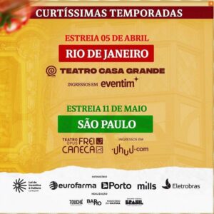George Sauma Instagram - Vivaaa!!!! @musicalpodre vai voltar!!! Curtíssimas temporadas no Rio e em São Paulo!! Feliz demais de poder reencontrar meus parceiros nesse espetáculo que já nos deu tanta alegria! Viva Shakespeare! Viva o Teatro!! Vendas abertas! Esperamos vocês!!!! Evoé!!!! ❤️