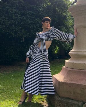 Gigi Goode Instagram - And then there was @patou 🖤🤍🖤🤍🖤
Thank you to the team and @guillaumemarcdamienhenry for always taking such good care of me. Such a beautiful show