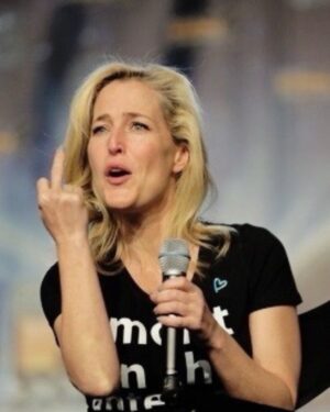 Gillian Anderson Instagram - brat before it was brat 🍏