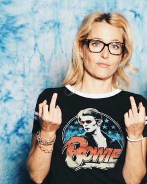 Gillian Anderson Instagram - brat before it was brat 🍏