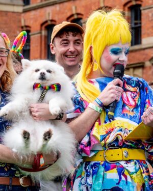 Ginny Lemon Instagram - GINNY LEMON’S DOG SHOW 🐾

Thank you so much for everyone that came to the dog show yesterday at @manchesterpride we nearly didn’t make it with last minute venue change, rain & delayed astroturf 🤣 but the amazing team at Manchester Pride came together to pull this amazing fabulous event off! Thanks to all the pups & puppies involved and of course the amazing judges! Will share loads more snaps but had to share these of my favourite dogs 🐶 

📸 @shirlaine_forrest 💛