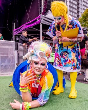 Ginny Lemon Instagram - GINNY LEMON’S DOG SHOW 🐾

Thank you so much for everyone that came to the dog show yesterday at @manchesterpride we nearly didn’t make it with last minute venue change, rain & delayed astroturf 🤣 but the amazing team at Manchester Pride came together to pull this amazing fabulous event off! Thanks to all the pups & puppies involved and of course the amazing judges! Will share loads more snaps but had to share these of my favourite dogs 🐶 

📸 @shirlaine_forrest 💛