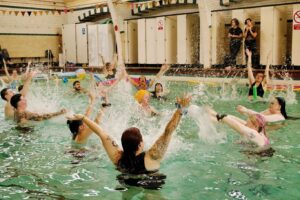 Ginny Lemon Instagram - Big Fatt Pool Party! @fattprojects 

I cannot explain to you how much I loved this event! Seeing so many diverse bodies in a pool was like a blissful fever dream. 

I don’t know about you but historically for me places like gyms, pools, anything remotely related to sport have also been associated with hate crime and insecurities. But THIS event was a game changer. I felt free, happy, fabulous & safe. 

Also leading an “aqua aerobics” session was a dream come true… watch this space… the mass YMCA is always a bonus 🤣

I truly hope we get to do more! Thanks @moseleyrdbaths for having us. 

@fattbutcher @mama.mamba @just_soriah what a dream team 😍

📸 @irinamackie