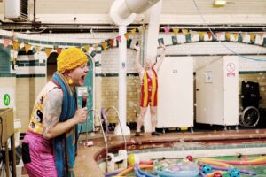 Ginny Lemon Instagram - Big Fatt Pool Party! @fattprojects 

I cannot explain to you how much I loved this event! Seeing so many diverse bodies in a pool was like a blissful fever dream. 

I don’t know about you but historically for me places like gyms, pools, anything remotely related to sport have also been associated with hate crime and insecurities. But THIS event was a game changer. I felt free, happy, fabulous & safe. 

Also leading an “aqua aerobics” session was a dream come true… watch this space… the mass YMCA is always a bonus 🤣

I truly hope we get to do more! Thanks @moseleyrdbaths for having us. 

@fattbutcher @mama.mamba @just_soriah what a dream team 😍

📸 @irinamackie