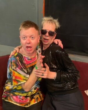Ginny Lemon Instagram - 2am and the lights come on, who better to be holding hands in deep conversations with? 

They say never meet your heroes especially at 2am 💛 @davidhoyleuniversal 

@happyvalleypride was AMAZING! Such a fabulous time with THE BEST people!