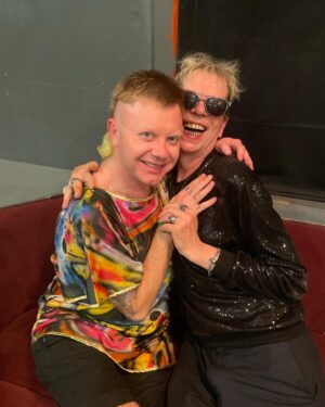 Ginny Lemon Instagram - 2am and the lights come on, who better to be holding hands in deep conversations with? 

They say never meet your heroes especially at 2am 💛 @davidhoyleuniversal 

@happyvalleypride was AMAZING! Such a fabulous time with THE BEST people!