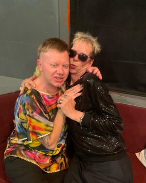 Ginny Lemon Instagram - 2am and the lights come on, who better to be holding hands in deep conversations with? 

They say never meet your heroes especially at 2am 💛 @davidhoyleuniversal 

@happyvalleypride was AMAZING! Such a fabulous time with THE BEST people!