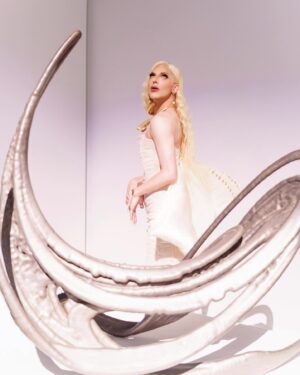 Gisèle Lullaby Instagram - One night at the @printempsmac Thank you @lakuach for this beautiful creation🥰
And , @bertexertier I can always rely on you to take the best shots.📸

💅: @funeralfacenails 
💇‍♀️: @hugocoiffeurmtl 
👗: @lakuach 
📸: @bertexertier 

#bal #drag #dragqueen #fashion #cdr #rpdr