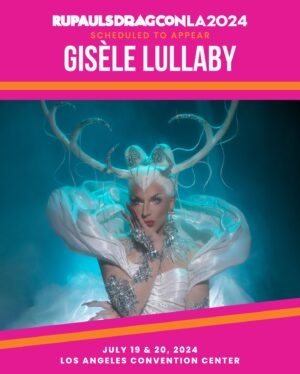 Gisèle Lullaby Instagram - From Montréal to on the throne! 🇨🇦👑 #CanadasDragRace S3 Champion @gisele_lullaby is coming to @rupaulsdragcon - the largest gathering of #DragRace queens in the WORLD! 🌴

🎟️ #DragCon LA tickets on sale at rupaulsdragcon.com
🗓️ July 19 & 20
📍 L.A. Convention Center