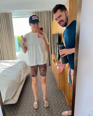 Grace Helbig Instagram - Some moments from the past two months in a dump:
1. Got my aura read at @soulglowaura. Turns out my throat chakra is open so get ready for some COMMUNICATION. 
2. Celebrating the beauty of LIFE at @elissakalver’s #NotDeadYetFest!
3. Jersey girl attempts to blend in in Florida. cc: @elliottmorgan 
4. Shot a really fun convo with @hankgreen coming soon. Unfortunately it was not about his amazing new curls.
5. Got to visit the Hank Green of the Helbig family. TIM!
6. I liked this outfit! I’m into skorts now. The identity crisis deepens. 
7. An important picture from Mexico that exudes both energy and passion.
8. Internet moms see internet dads in their wonderful internet show.
9. Internet moms pick up a rare, beloved Internet sprite along the way. 
10. The creature returns to her natural form. Also sporks are the greatest utensil. Yet another important thing I’ve learned this year.