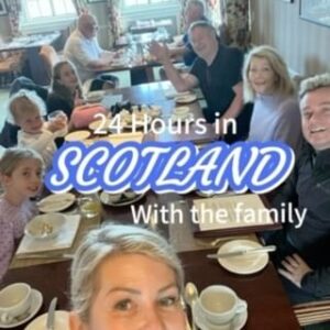 Grant Denyer Instagram - 24 Hours in Scotland with the family.
So far we’ve tried Haggis and Black Pudding.
We’ve seen a stunning castle and some historic landmarks all steeped in history beyond our wildest imagination.
We watched the Edinburgh Military Tattoo. Something Dad has wanted to do since he was a child. 
We’ve experienced sunny warm weather, rain, frost and blizzard temp winds all in the space of a day.
Tomorrow we are off to Stirling and Bannockburn - The place where Dad has dreamt of visiting for 70 years…
Scotland is a stunning place well worth visiting. We’ve all learnt so much in such a short amount of time... 
The kids are enjoying the history far more than I thought they would. 
And Grant is a brilliant tour guide, steering our 9 seater van around this spectacular countryside. 
Dad is in his element. 
Much more to come..