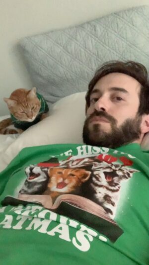 Greg Furman Instagram - We’re fine. Merry Christmas 🎄 #merrychristmas #catmas #iusedtobeadogperson #help