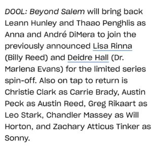 Greg Rikaart Instagram - #BeyondSalem is gonna 🪨 your 🌍! Coming soon to @peacocktv #LeoStark