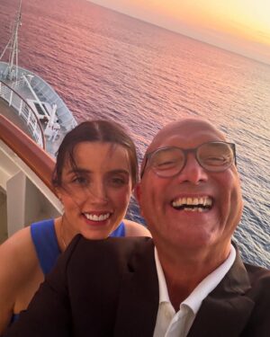 Gregg Wallace Instagram - @anna____wallace  n me on a windy balcony 
Happy 8th wedding anniversary my beautiful girl 
Anyone who’s ever met me knows my feelings for my Anna x